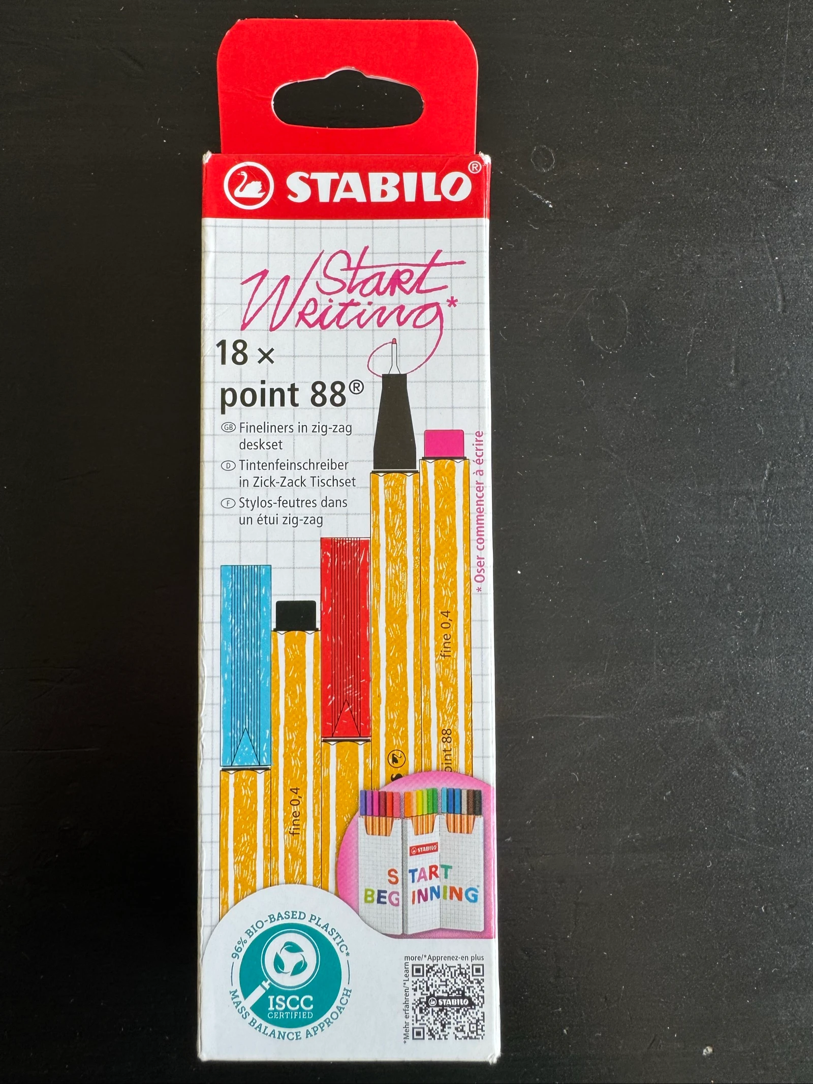 18 stylos feutre stabilp point 88 Pointe fine
